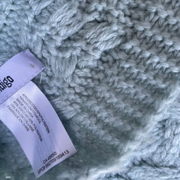 Knitted Cowl & Headband Indigo Cable Snood Blue Heather New Tags. - Picture 6 of 12